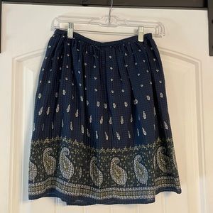 Madewell Blue Floral Skirt